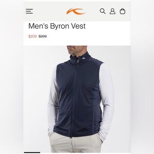 Kjus Byron Vest Atlanta Blue Size 50 Performance Technical Layer Golf Active